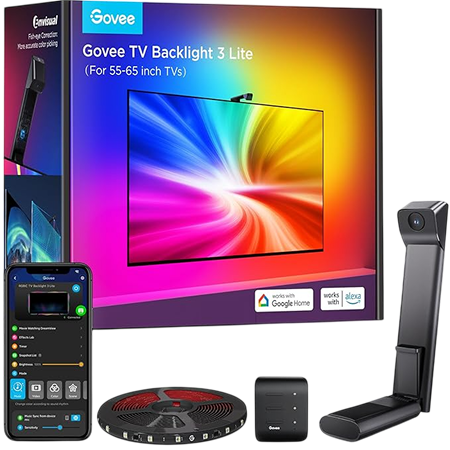 Govee TV Backlight 3 Lite with Fish-Eye Correction Function 
